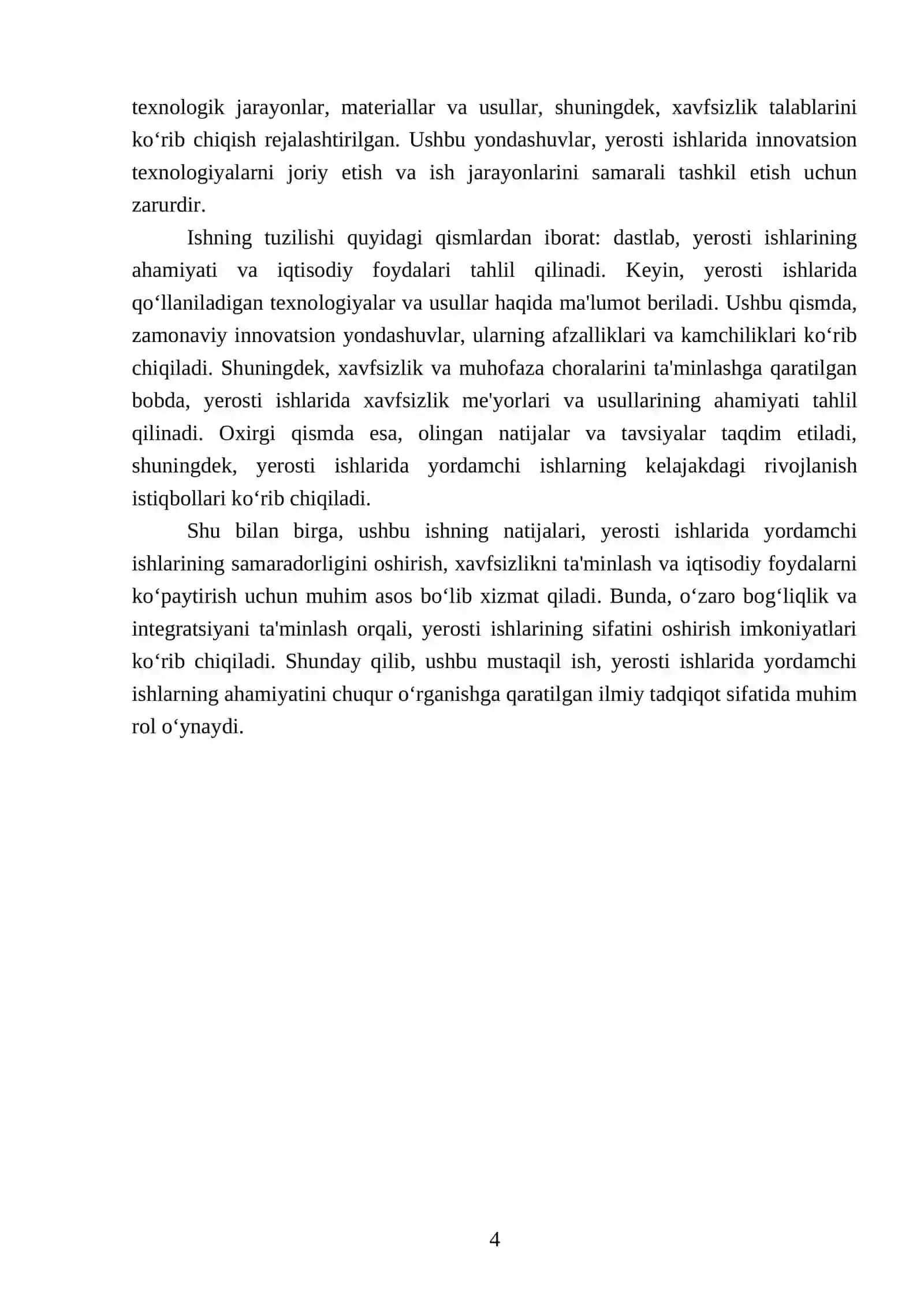 Yerosti ishlarida yordamchi ishlar 4