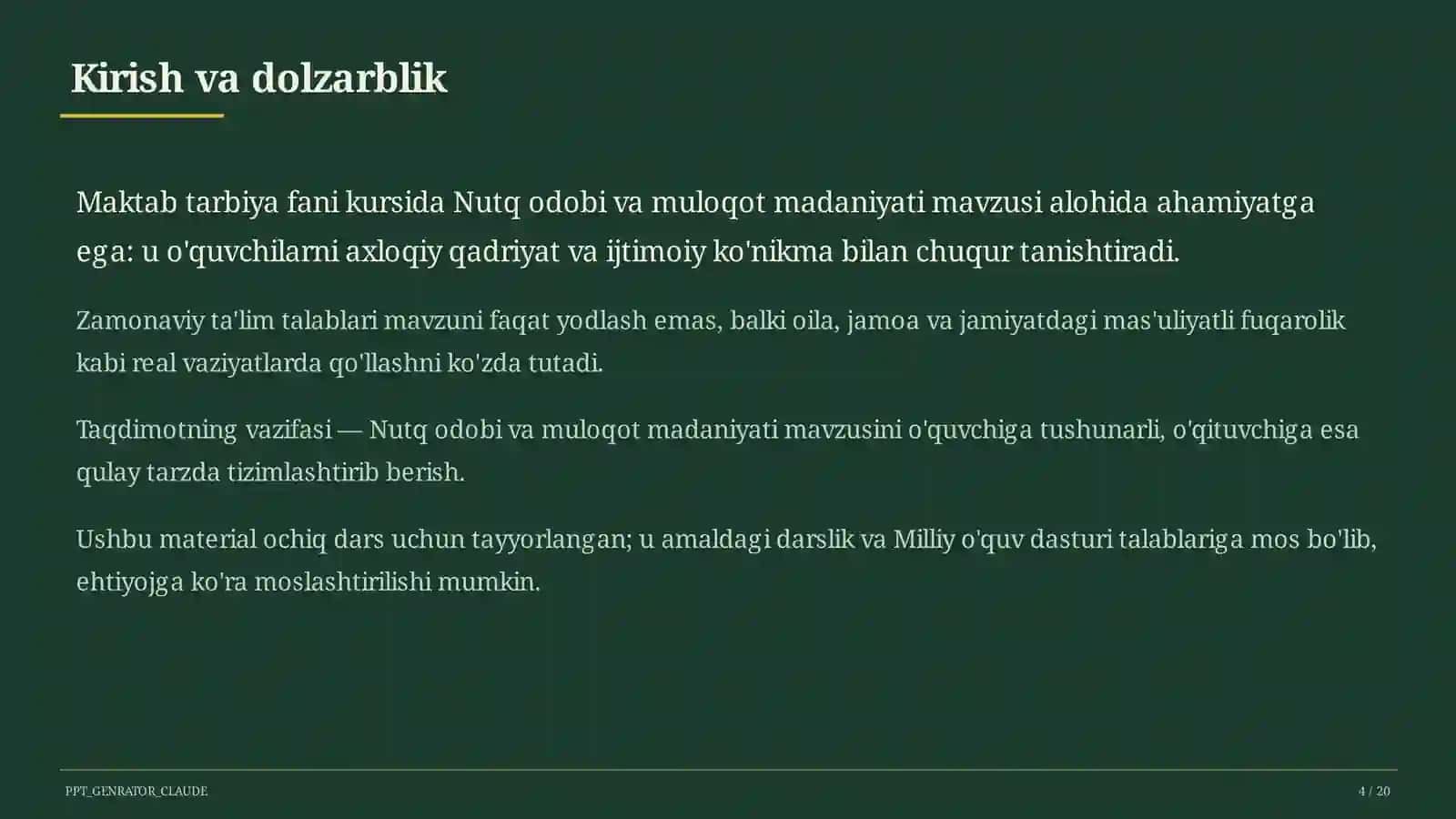 Nutq odobi va muloqot madaniyati (8-sinf) 4