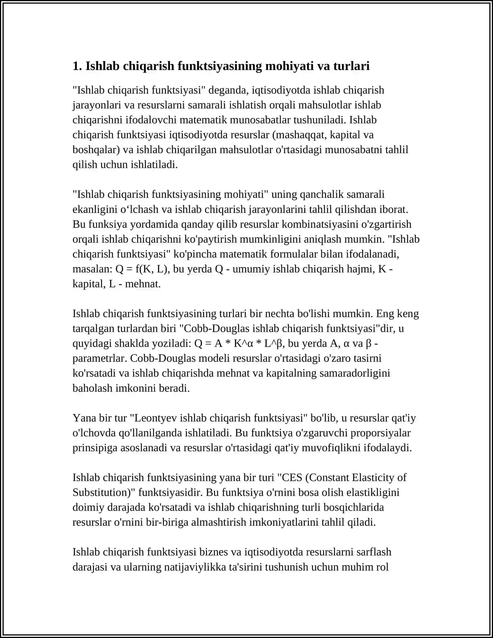 ISHLAB CHIQARISH(NUREEVR.M.KURS MIKROEKONOMIKI. ISHLAB UCHEBNIK. M.: INFRA-M., 2014.-B-191-205.) 4