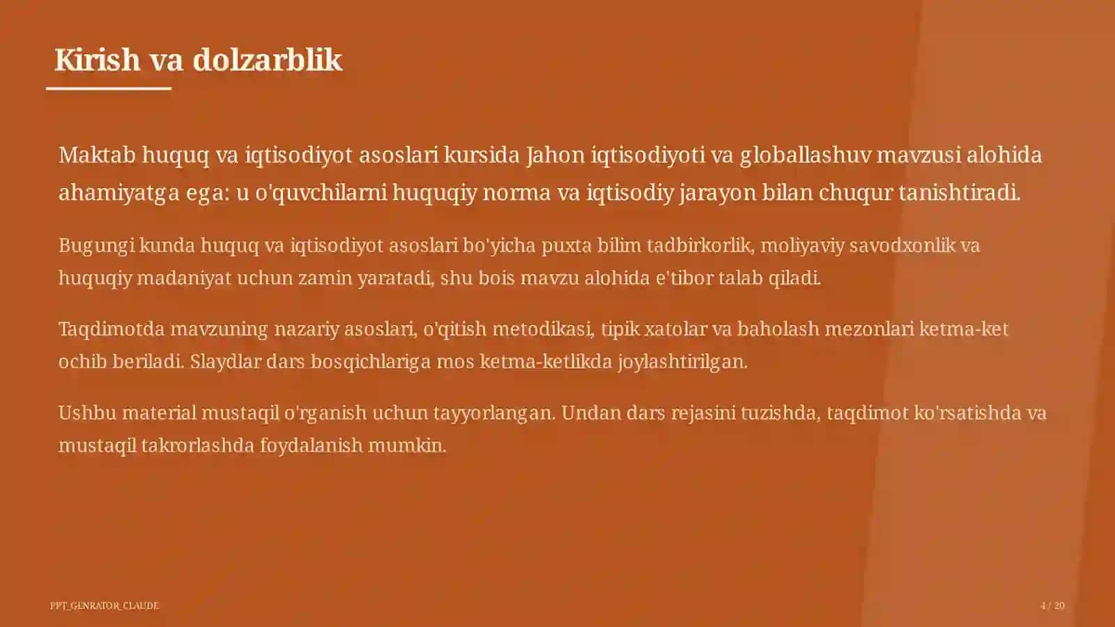 Jahon iqtisodiyoti va globallashuv (11-sinf) 4