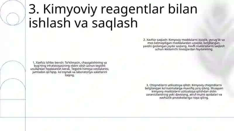 Kimyoviy Reaktivlarni Va Kimyoviy Chiqindilarni Qayta Ishlash 4
