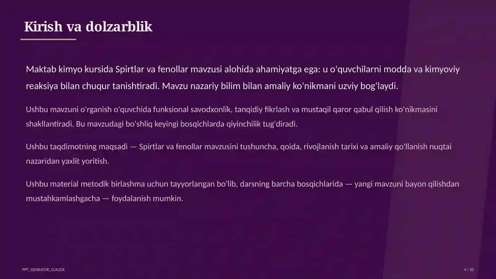 Spirtlar va fenollar (10-sinf) 4