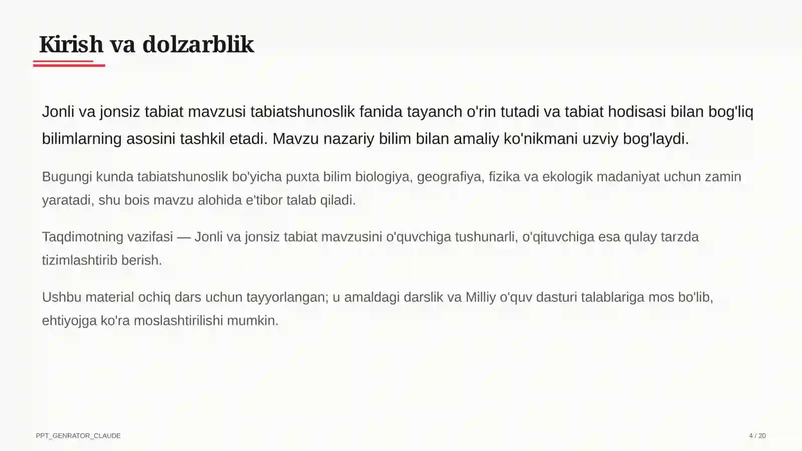 Jonli va jonsiz tabiat (2-sinf) 4
