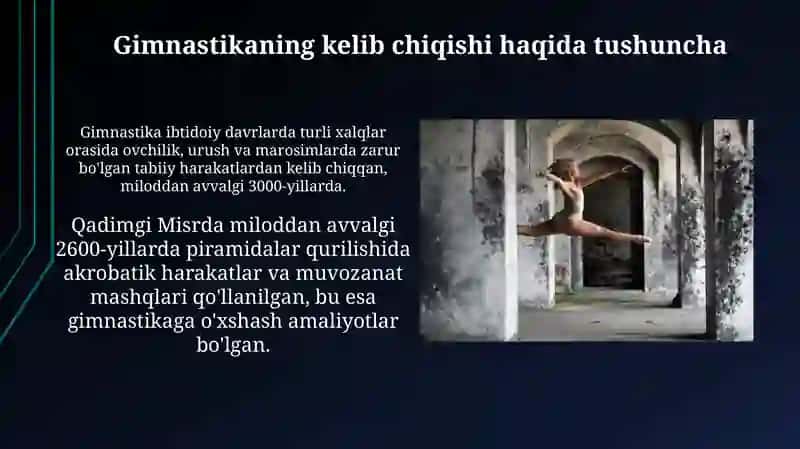 Gimnastikaning paydo bo'lishi va rivojlanishi 4