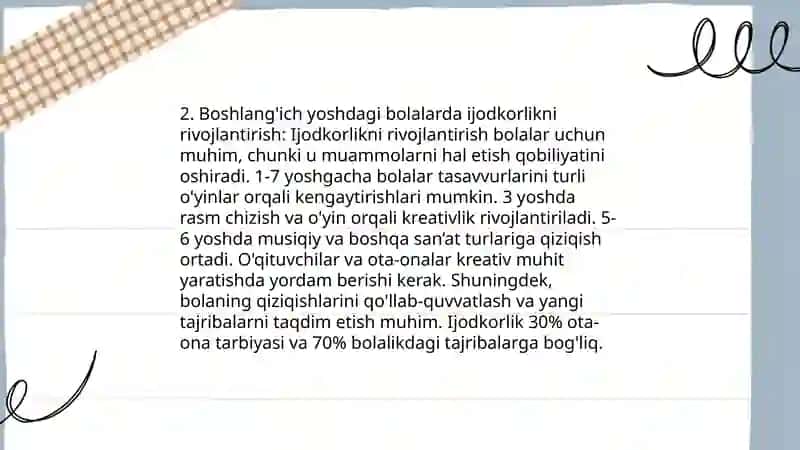 Turli yosh guruhlarida rasm mashg'ulotlarini tashkil qilish ( noan'anaviy rasm chizish misolida ) 4
