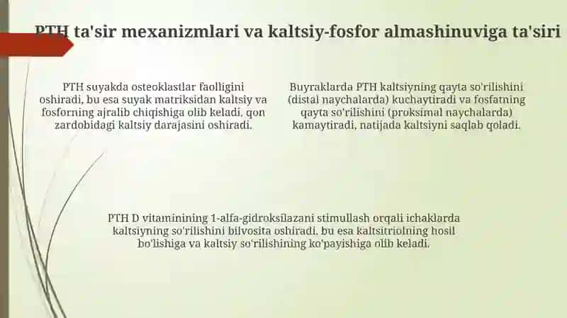 Buyraklarning kaltsiy, fosfor va bikorbonat almashinuvidagi ahamiyati 4