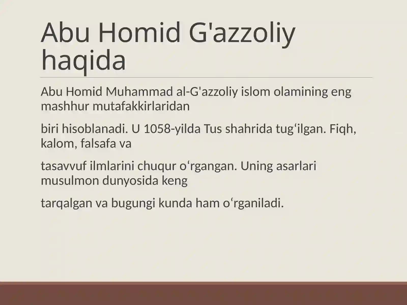 AbuHomidG'azzoliy va MukoshafatulQulub 4