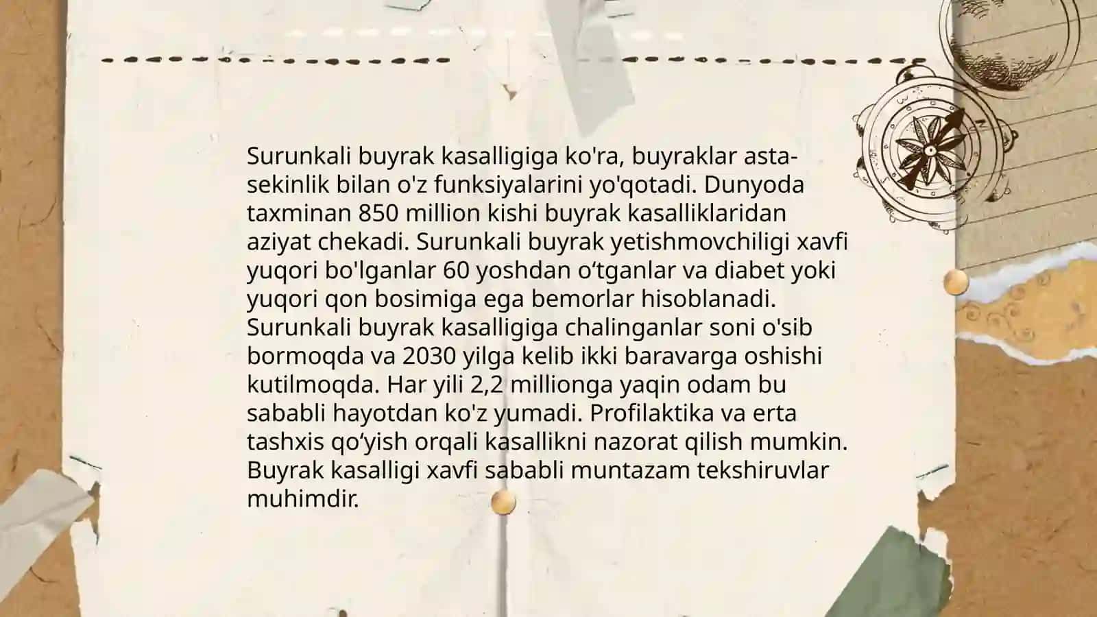 Buyrak aʼzolari kasalliklari haqida 4