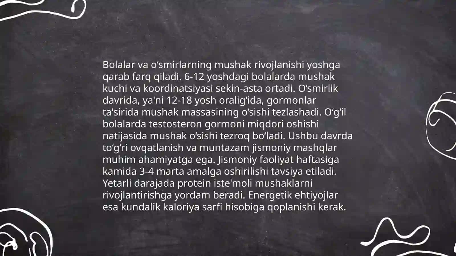 Muskullarning yosh hususiyatlari va gigiyenasi 4