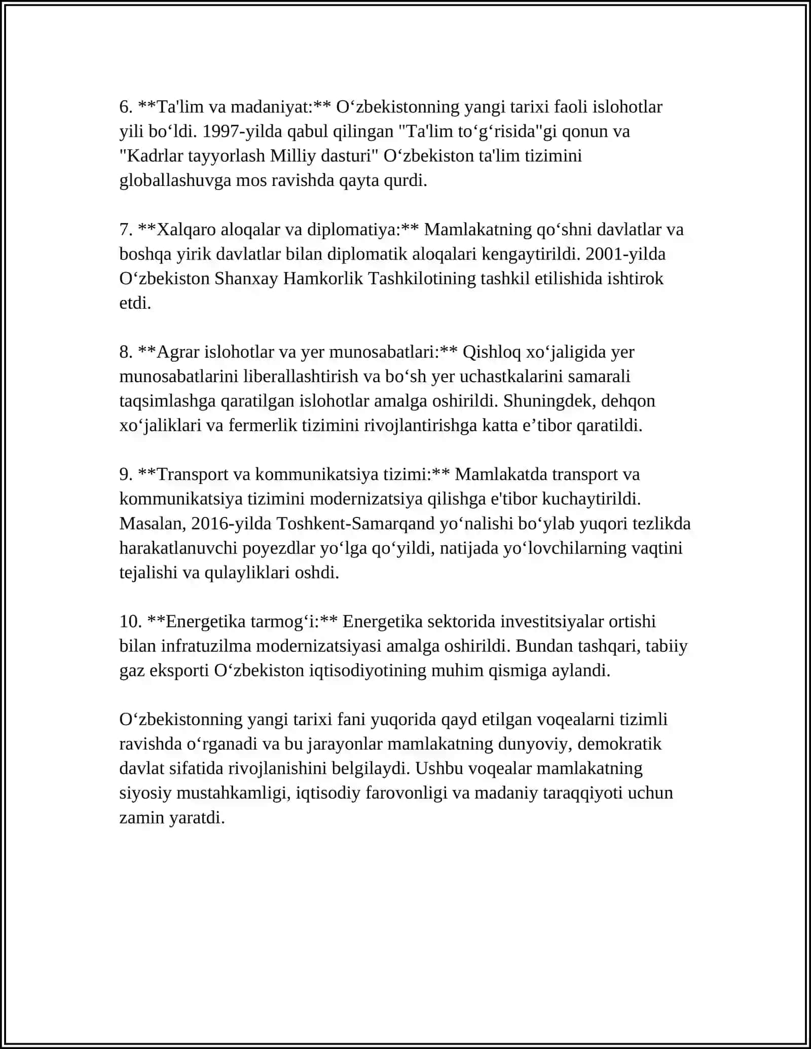 OʻZBEKISTONNING ENG YANGI TARIXI FANINING PREDMETI MAQSADI VA VAZIFALARI NAZARIY METODOLOGIK TAMOYILLARI 4