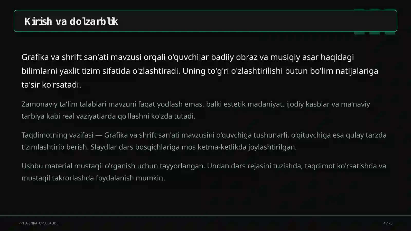 Grafika va shrift san'ati (6-sinf) 4