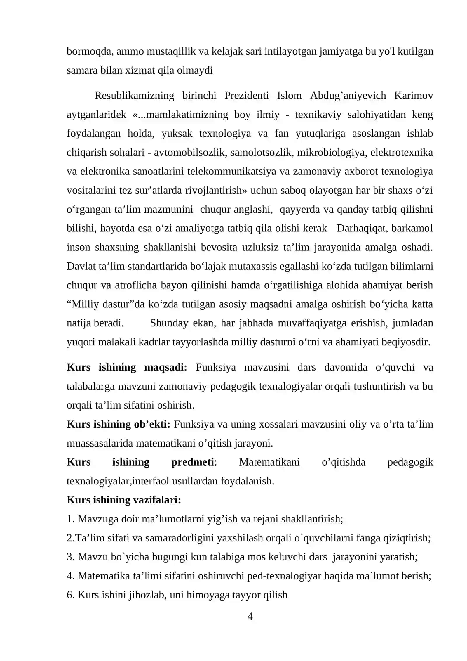 Kurs ishining dolzarbligi 4