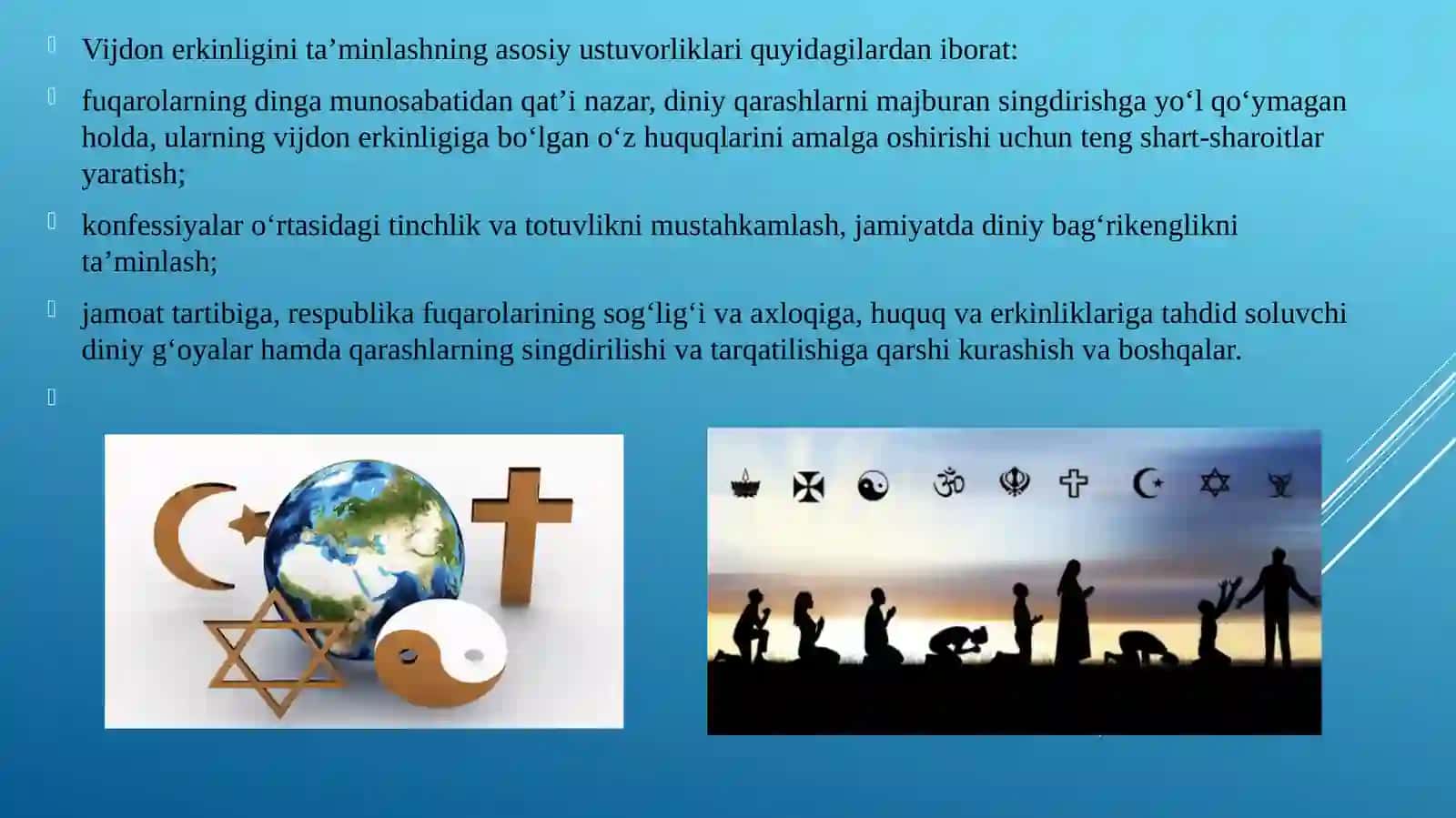 Vijdon va e’tiqod erkinligi haqida 4