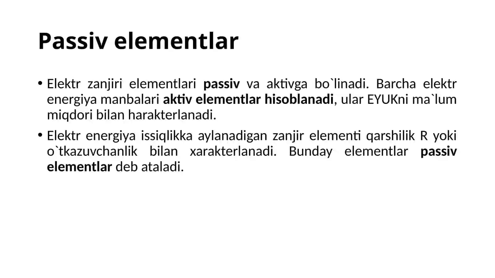 Elektrzanjirlarining asotiy tushunchalari 4