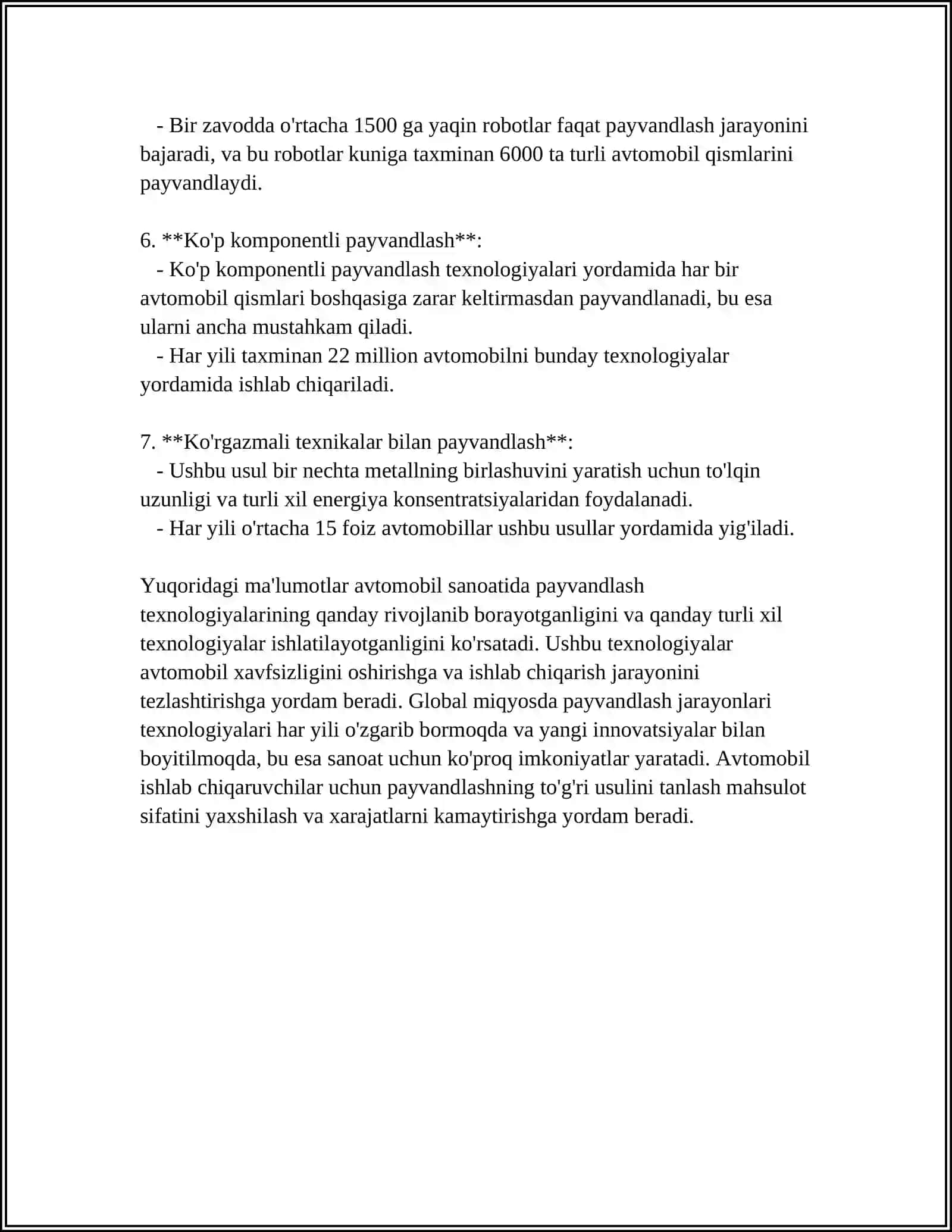 AVTOMOBIL SOZLIKDA PAYVANDLASHNING AHAMIYAT 4