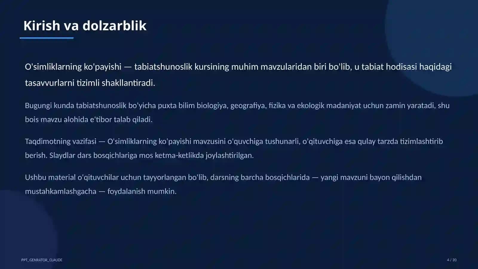 O'simliklarning ko'payishi (3-sinf) 4