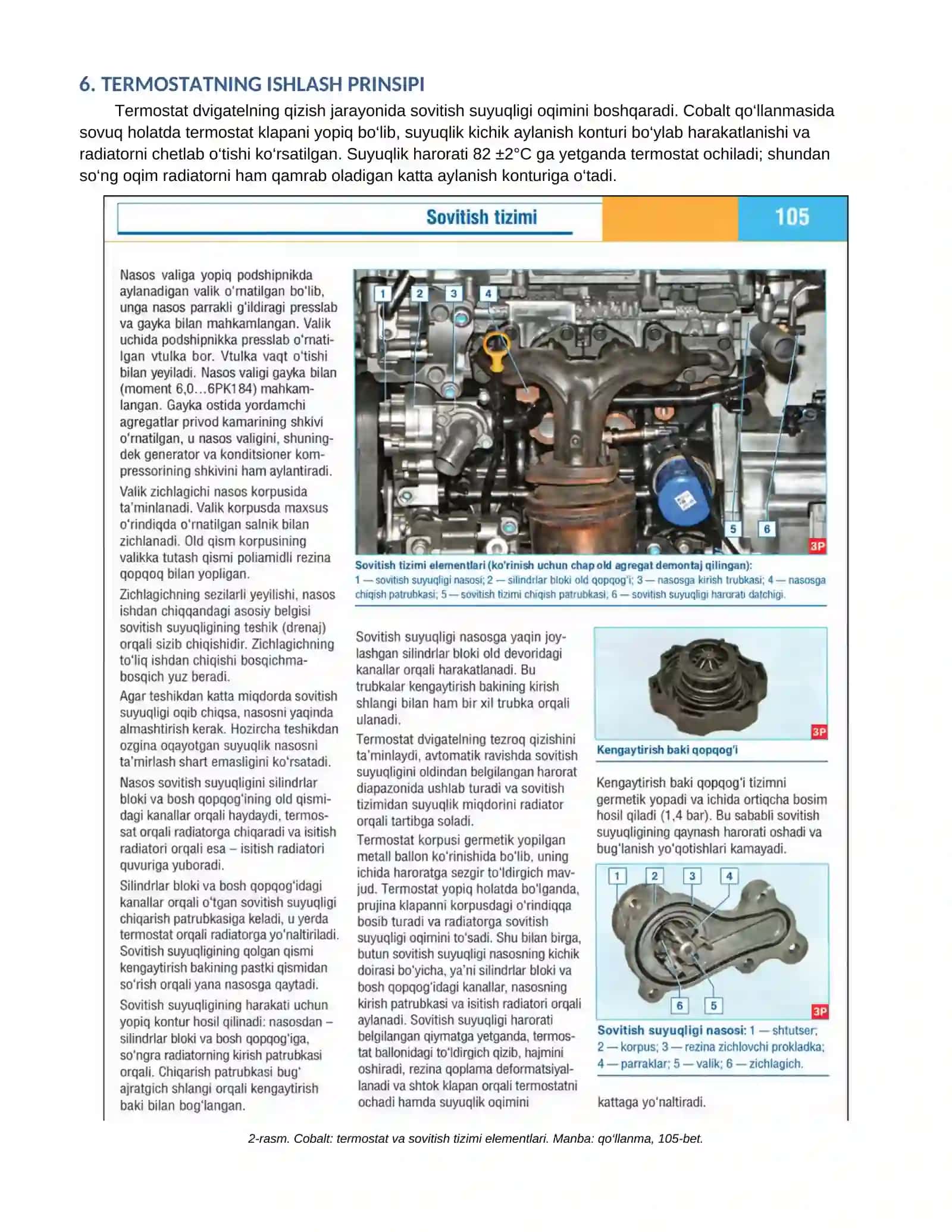 TERMOSTAT VA SOVITISH SUYUQLIGI AYLANISHINI TEKSHIRISH 4