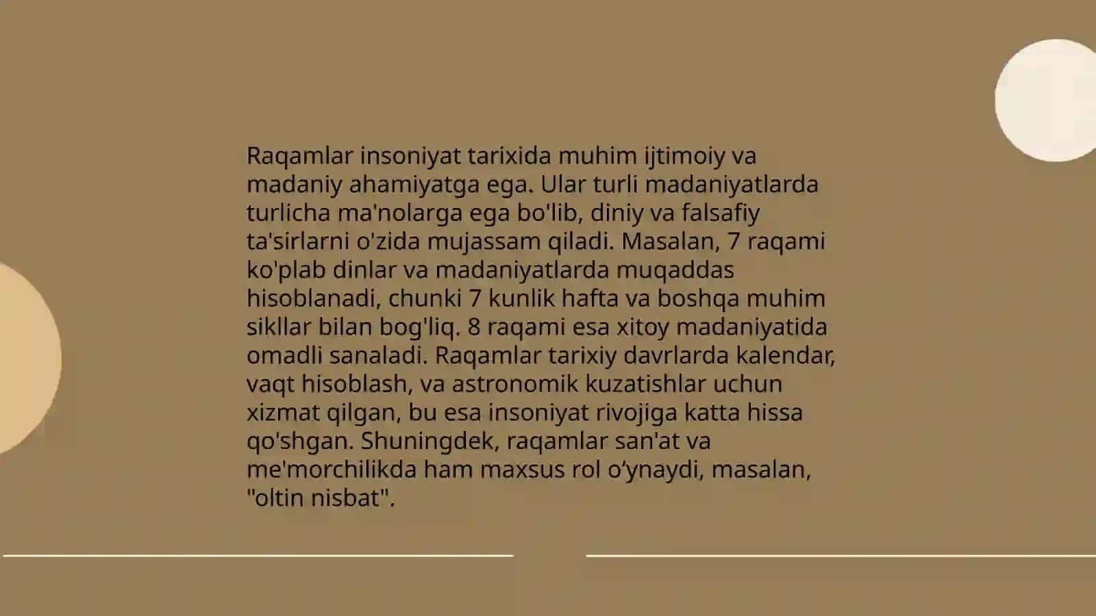 Raqamlarni ma'nosi va miqdori 4