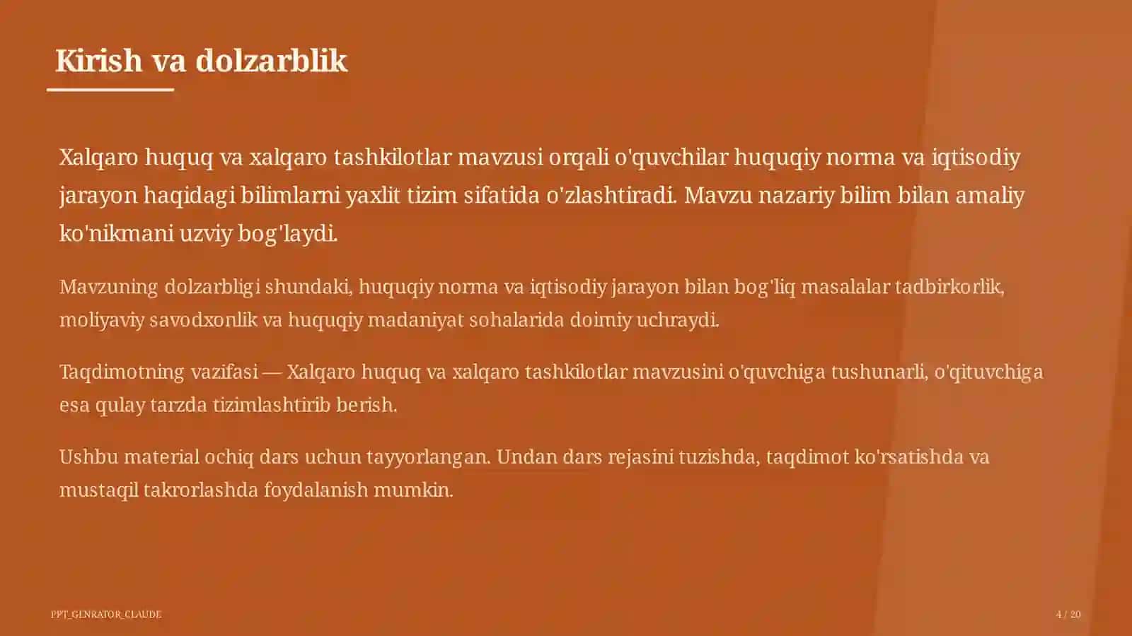 Xalqaro huquq va xalqaro tashkilotlar (11-sinf) 4