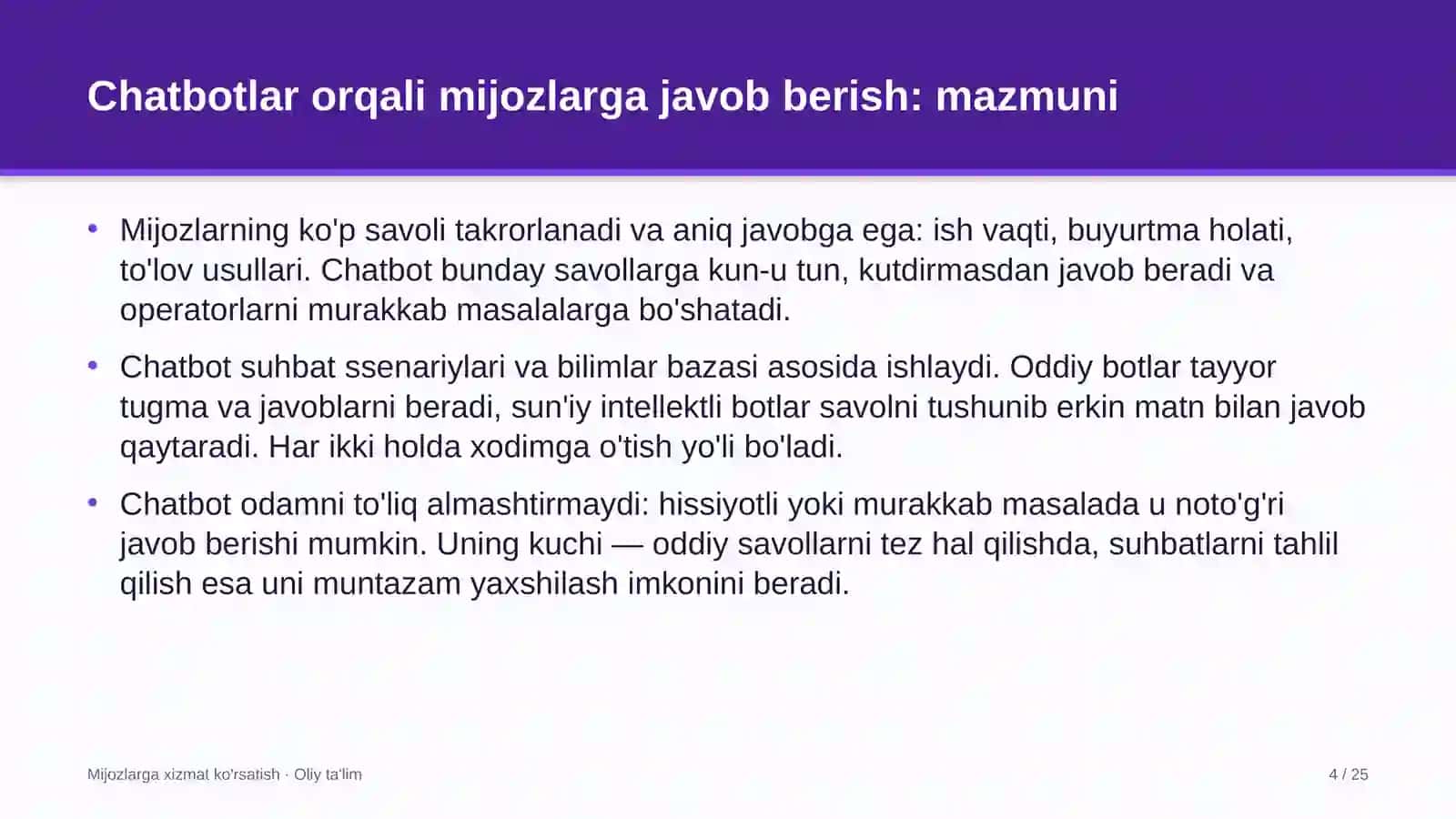 gipermarketlarda chatbotlardan foydalanib mijozlarga javob berish 2248 4