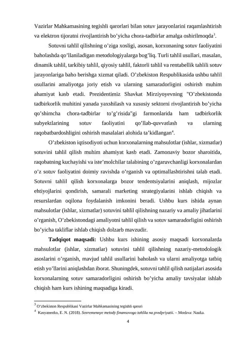 Mahsulot (ishlar va xizmatlar) sotuvini tahlil qilish 4