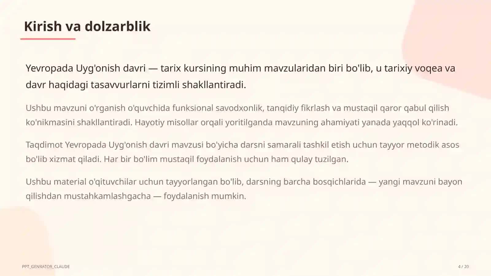 Yevropada Uyg'onish davri (8-sinf) 4