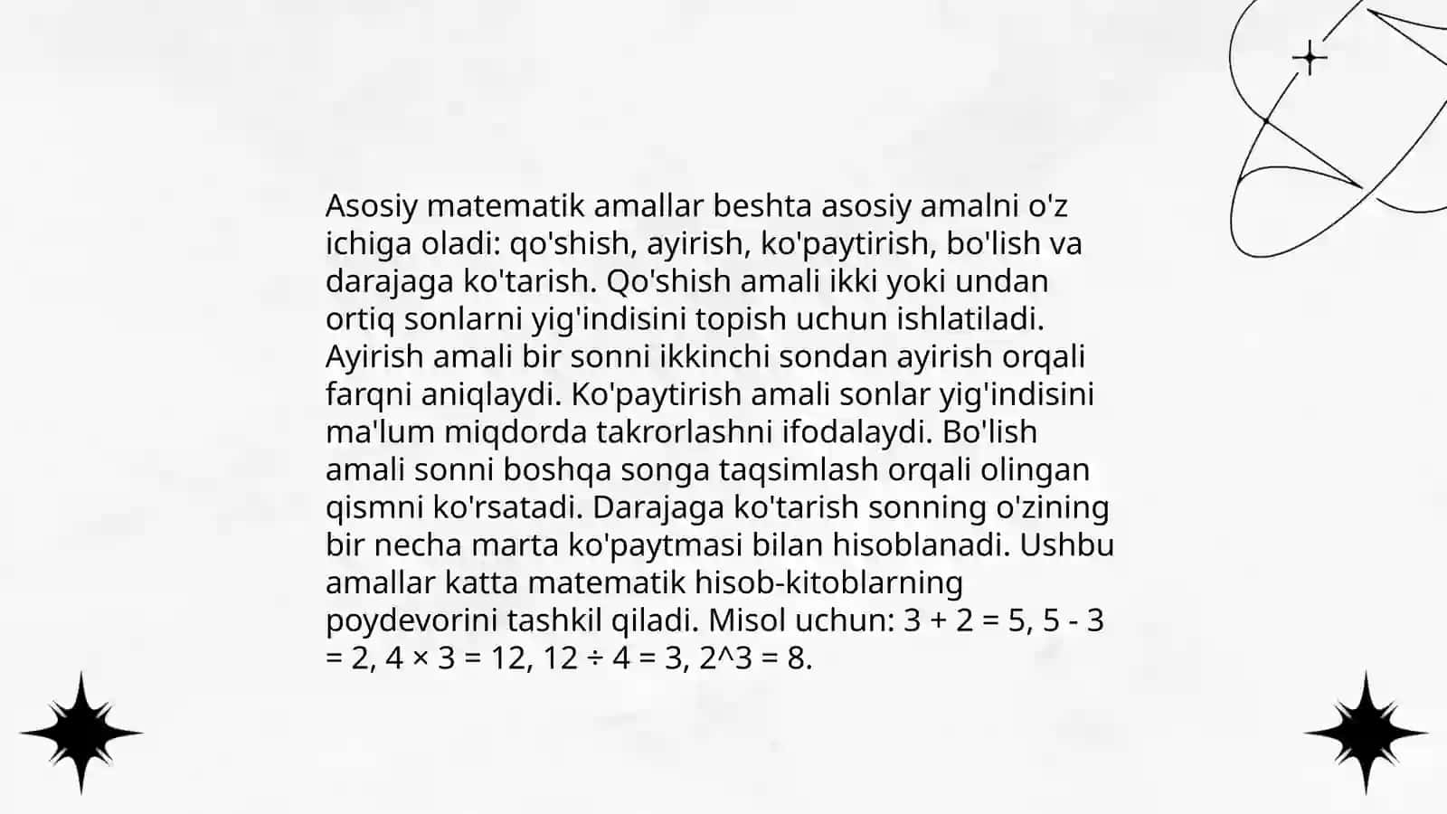 Ms Exsel dasturida ishlash. Formula va funksiyalar bilan ishlash. Exselda matematik amallar va funksiyalarni qoʻllash 4