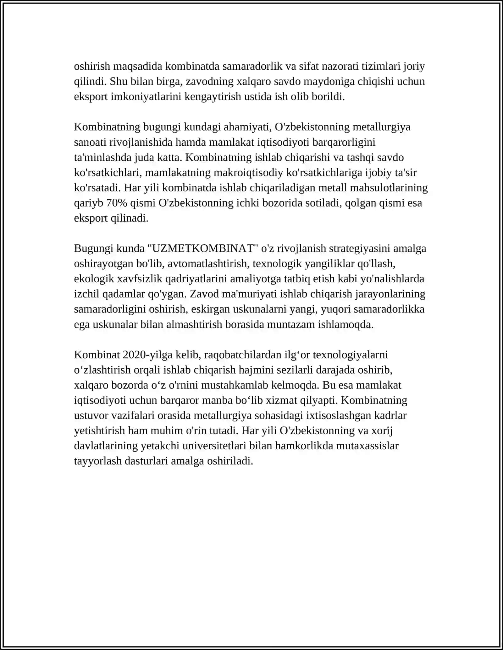 UZMETKOMBINAT 4