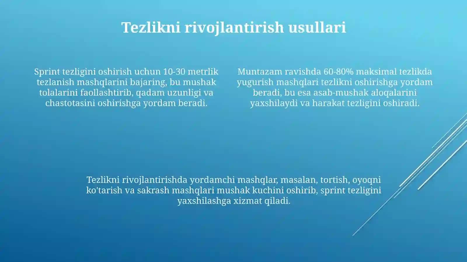 Gandbolchilarning tezlik va chaqqonlikni rivojlantirish usullari 4