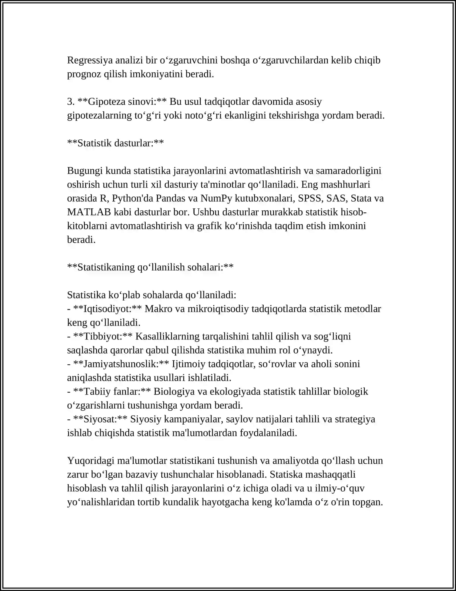 STATISTIK MALUMOTLAR TUSHUNCHASI VA MANBAALARI 4