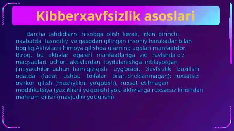 Kibberxavfsizlik asoslari 4