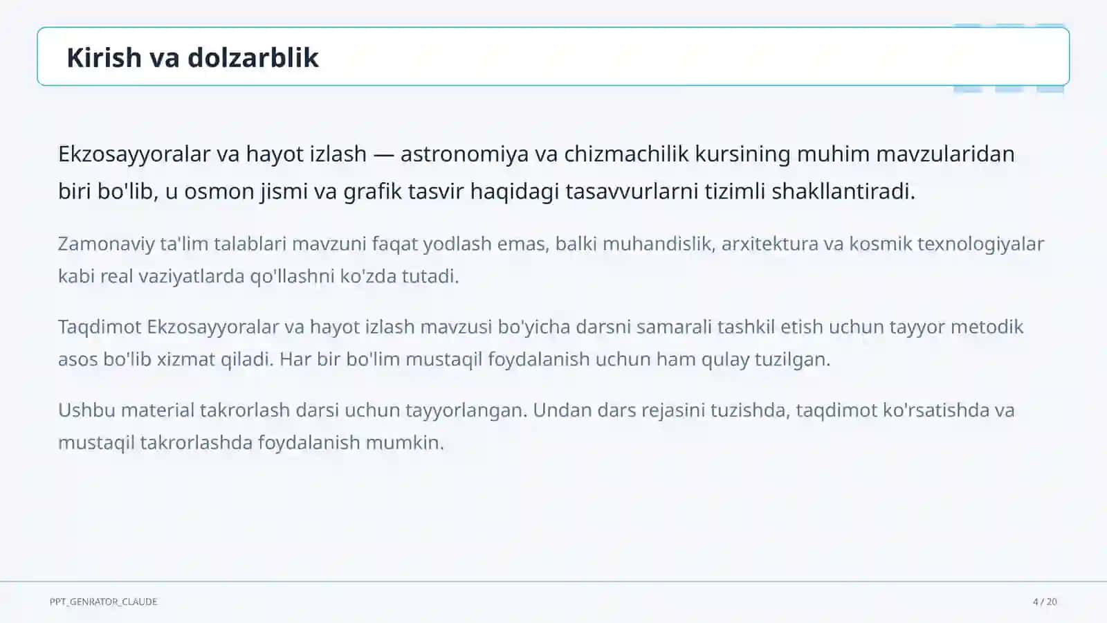 Ekzosayyoralar va hayot izlash 4