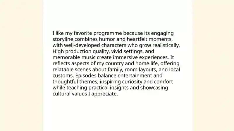 My Favorite Programme 4