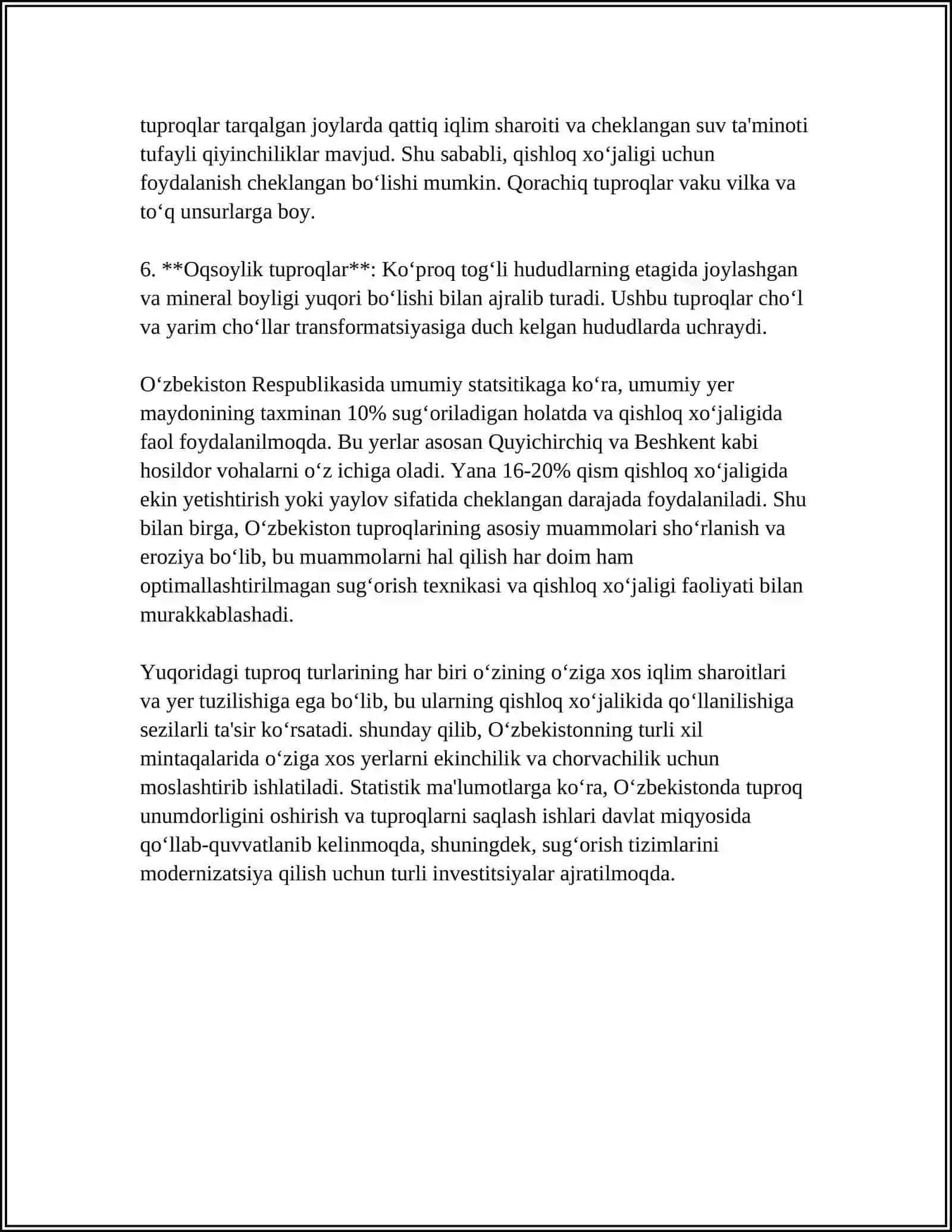 ÒZBEKISTON TUPROQLARINING KLASSIIFIKASIYASI 4