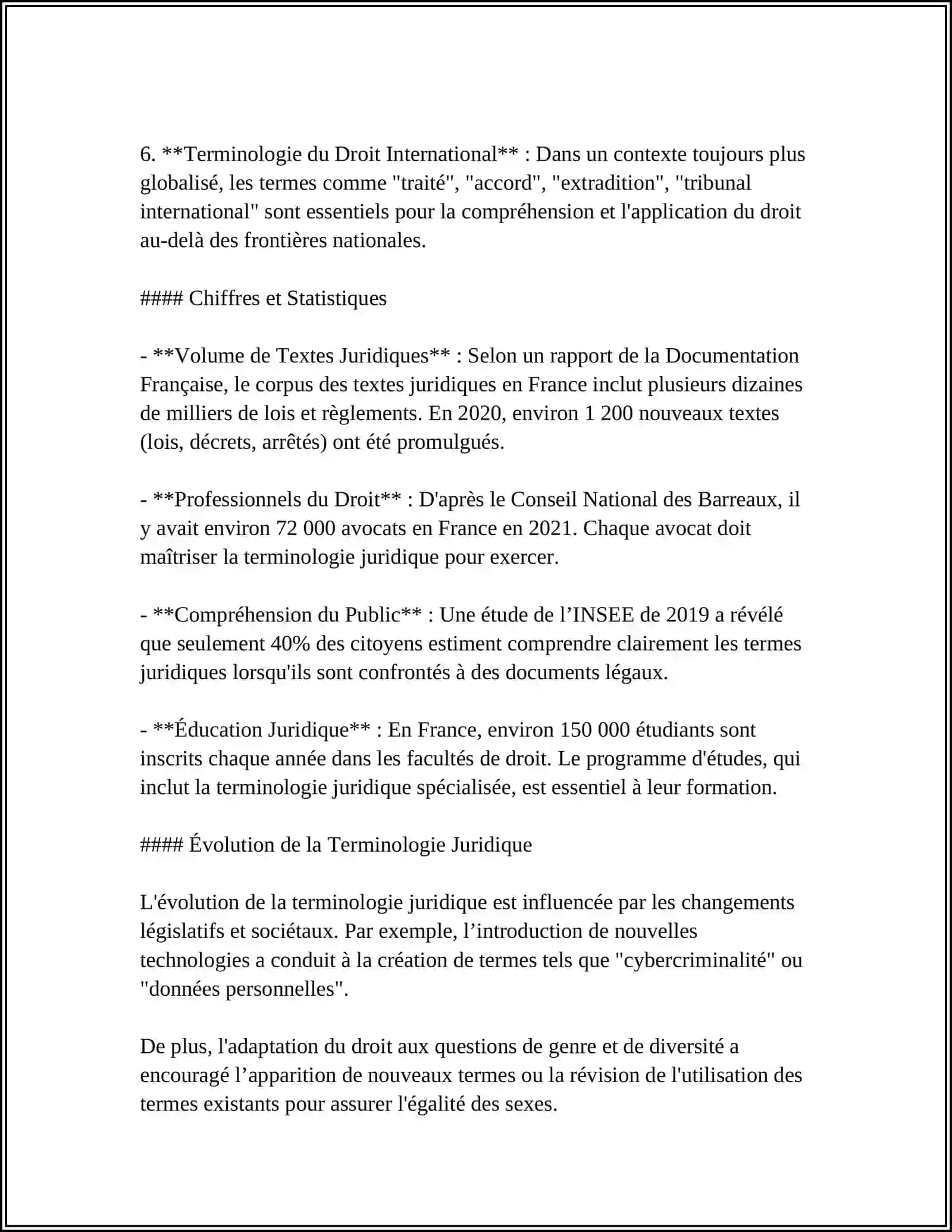 Terminologie spécialisée du droit en langue française 4