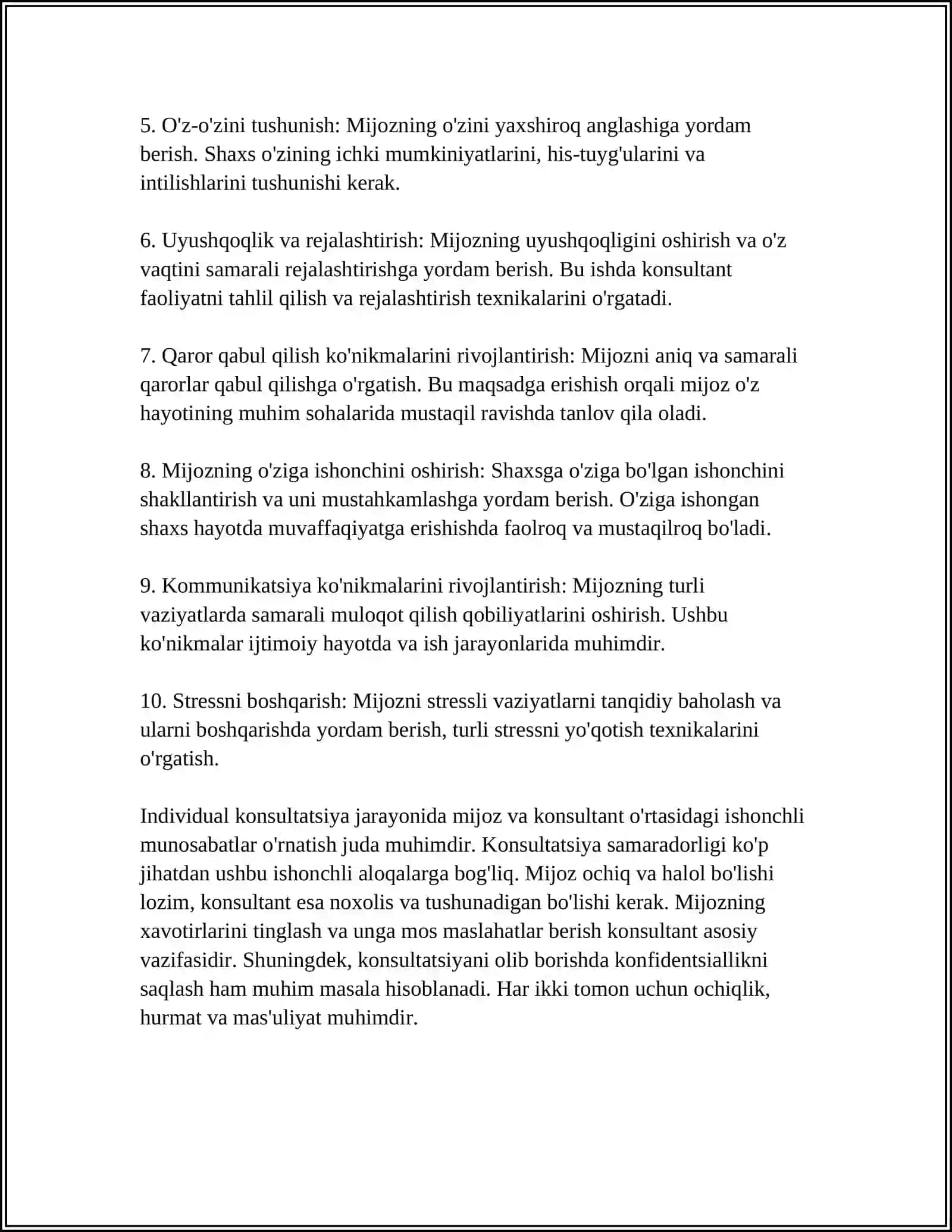 INDIVIDUAL VA GURUHIY KONSULTATSIYA 4