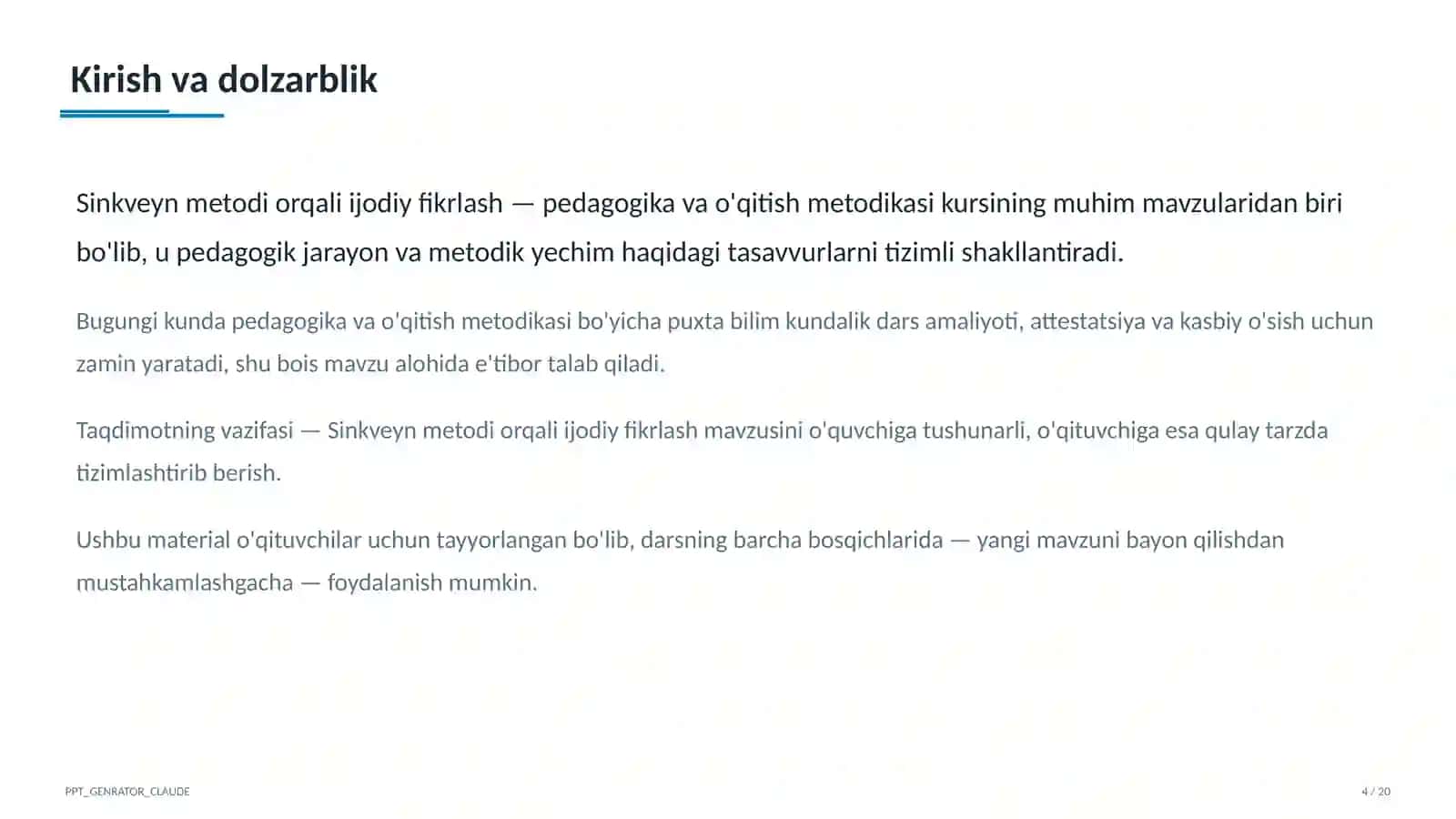 Sinkveyn metodi orqali ijodiy fikrlash 4