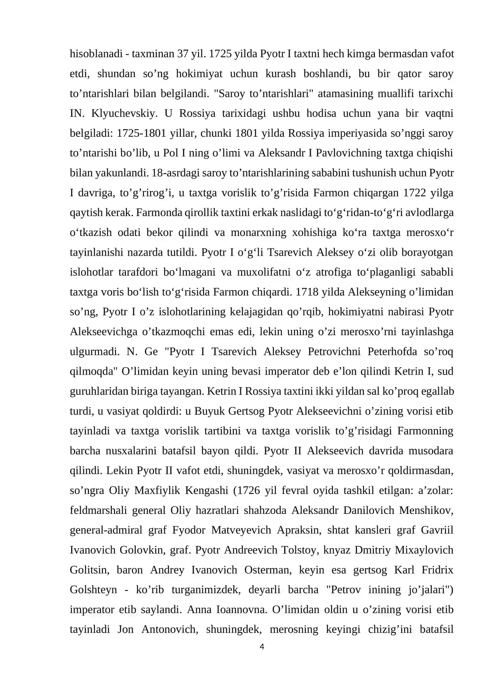 ROSSIYA SAROY TO’NTARISHI DAVRIDA 4
