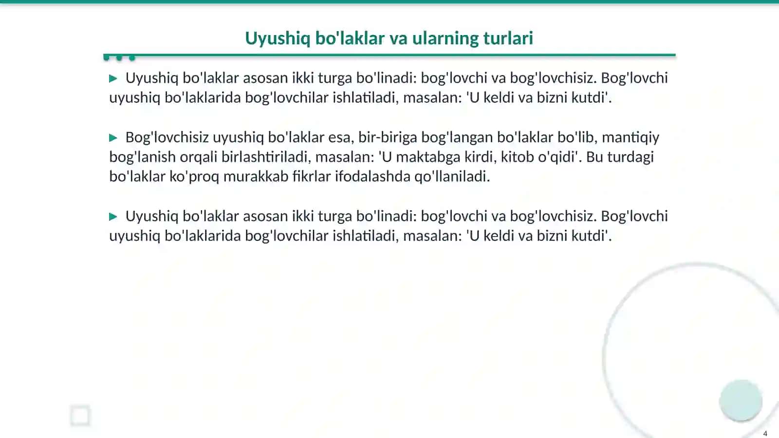 Gapning uyushiq bo'laklari 4