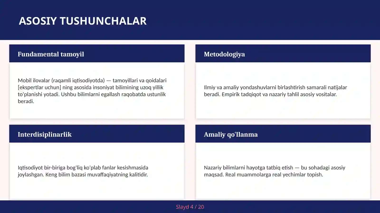 MOBIL ILOVALAR (RAQAMLI IQTISODIYOTDA) — TAMOYILLARI VA QOIDALARI [EKSPERTLAR UCHUN] 4