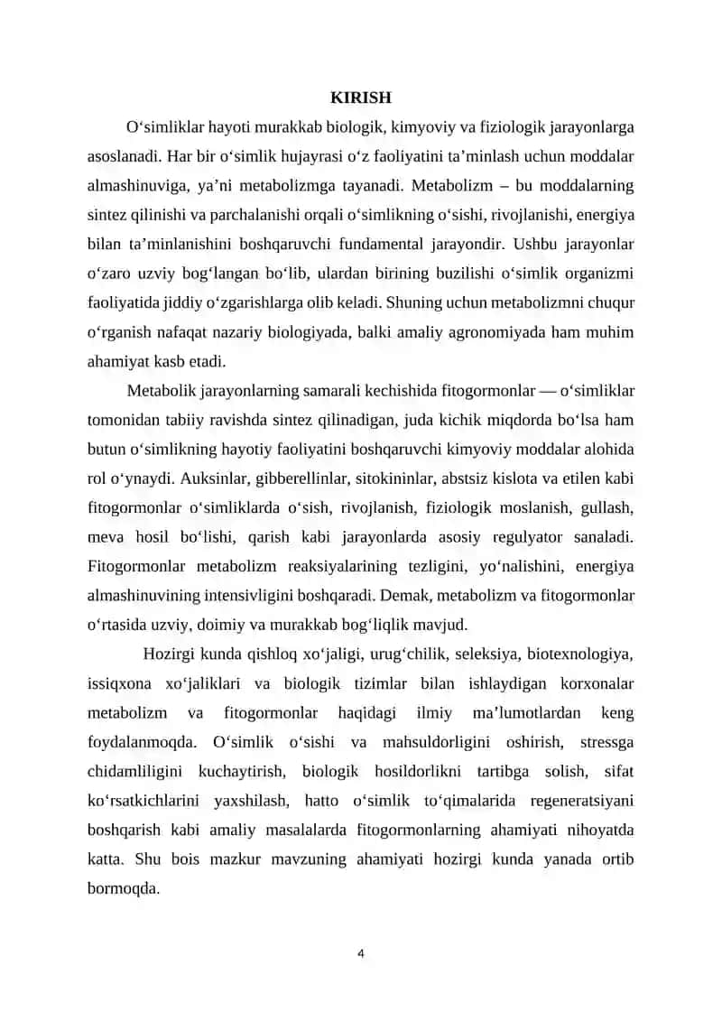 OʻSIMLIKLARDA METABOLIZM JARAYONLARI 4
