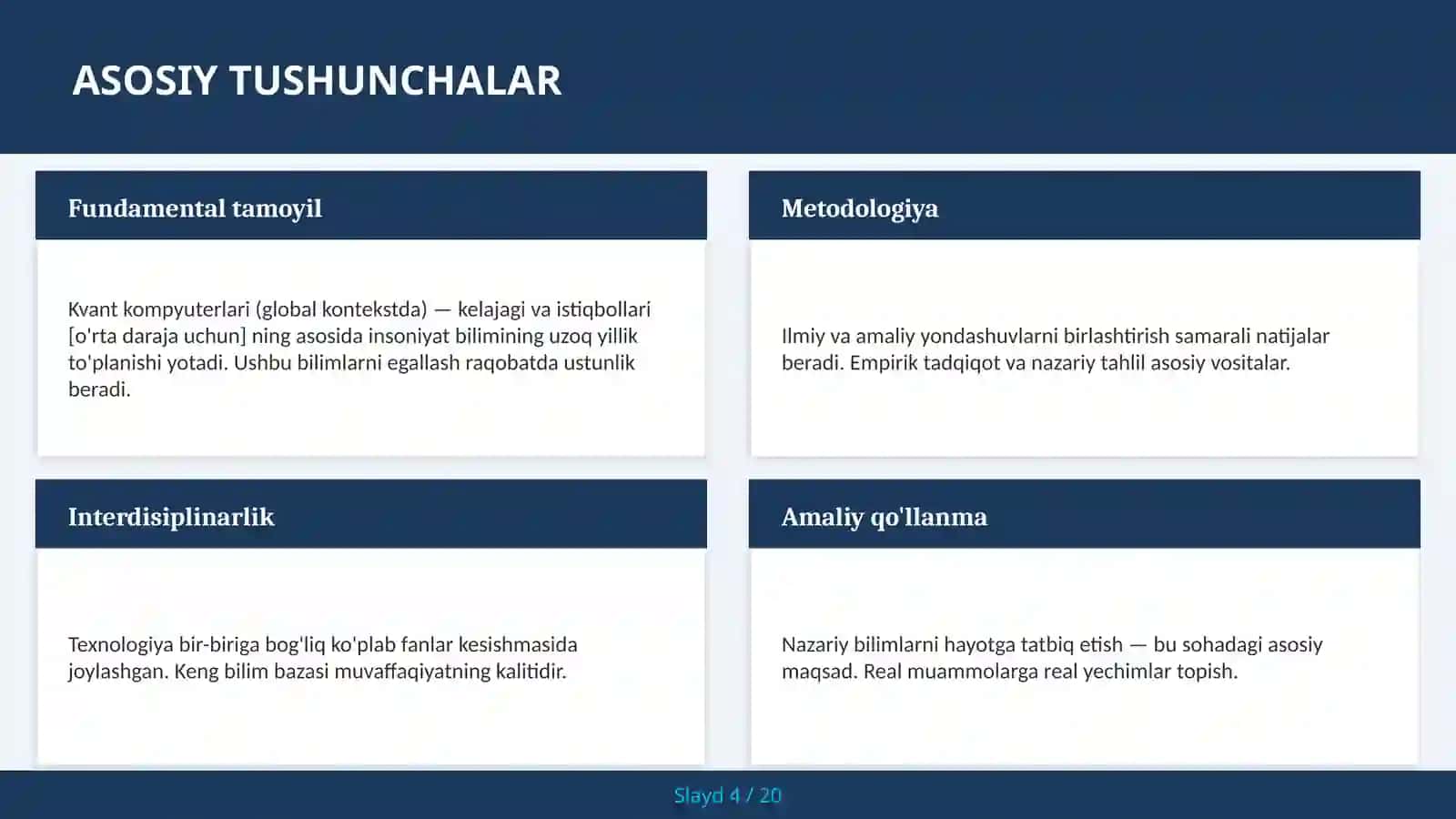 Kvant kompyuterlari (global kontekstda) — kelajagi va istiqbollari [o'rta daraja uchun] 4