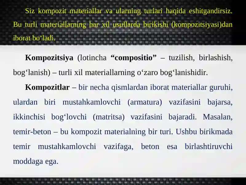 KOMPOZIT MATERIALLARDA KUCH TAQSIMOTI 4