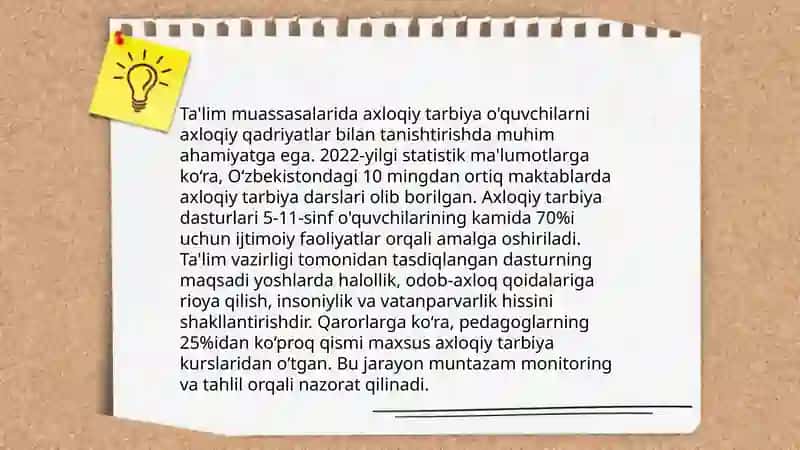 Zamonaviy axloqiy tarbiyaning yutuqlari va kamchiliklari 4