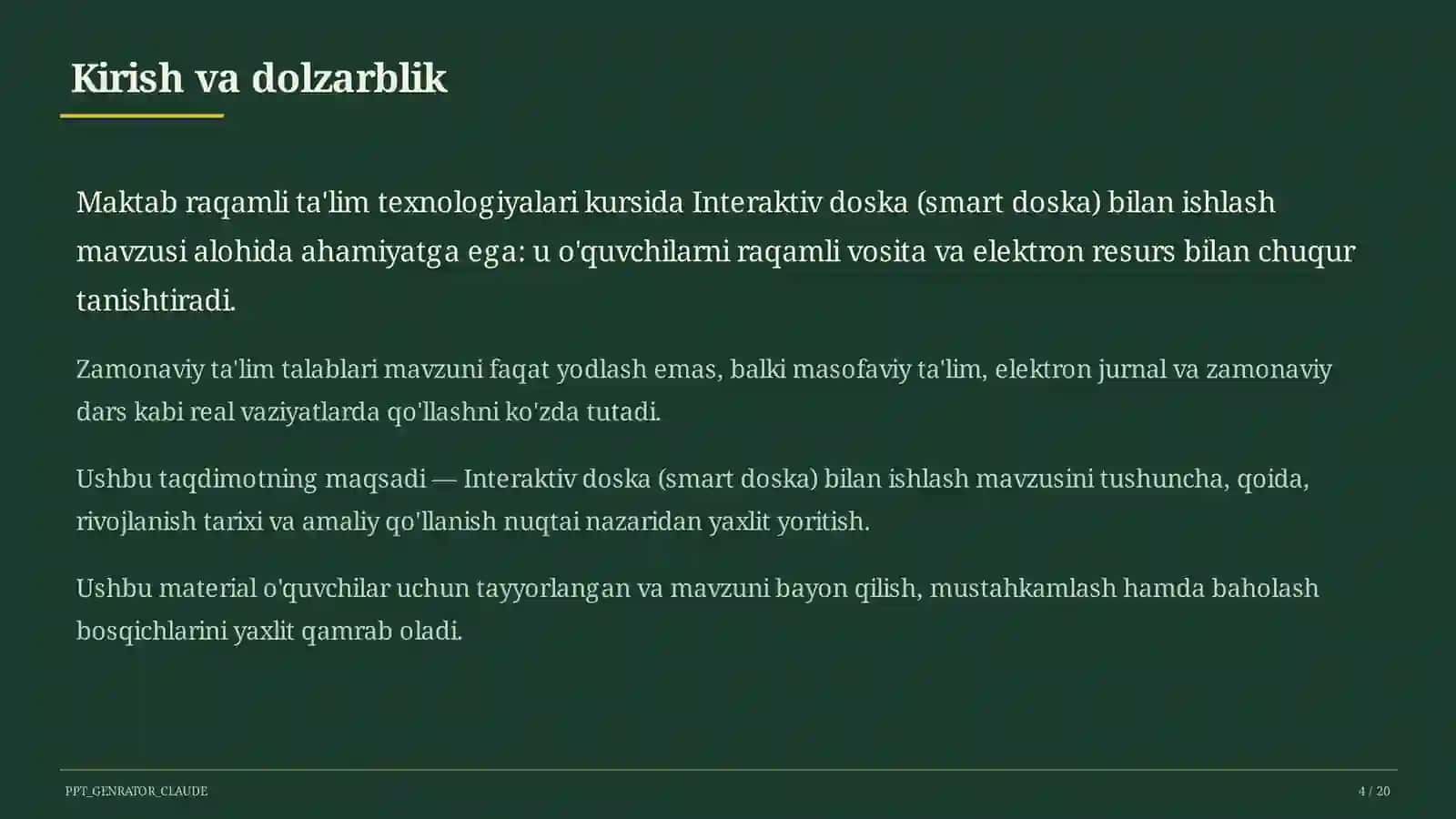 Interaktiv doska (smart doska) bilan ishlash 4
