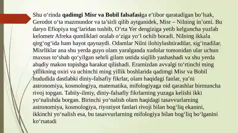 FALSAFANING MOHIYATIGA OID SHARQ VA G'ARB MUTAFAKKIRLARINING TAVSIYALARI 4