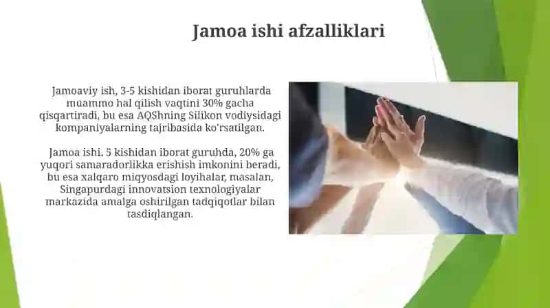 Jamoada ishlash 4