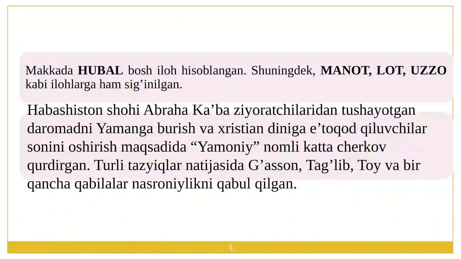 Islom dinining paydo bo’lishidagi ijtimoiy-siyosiy va madaniy shart-sharoitlar 4