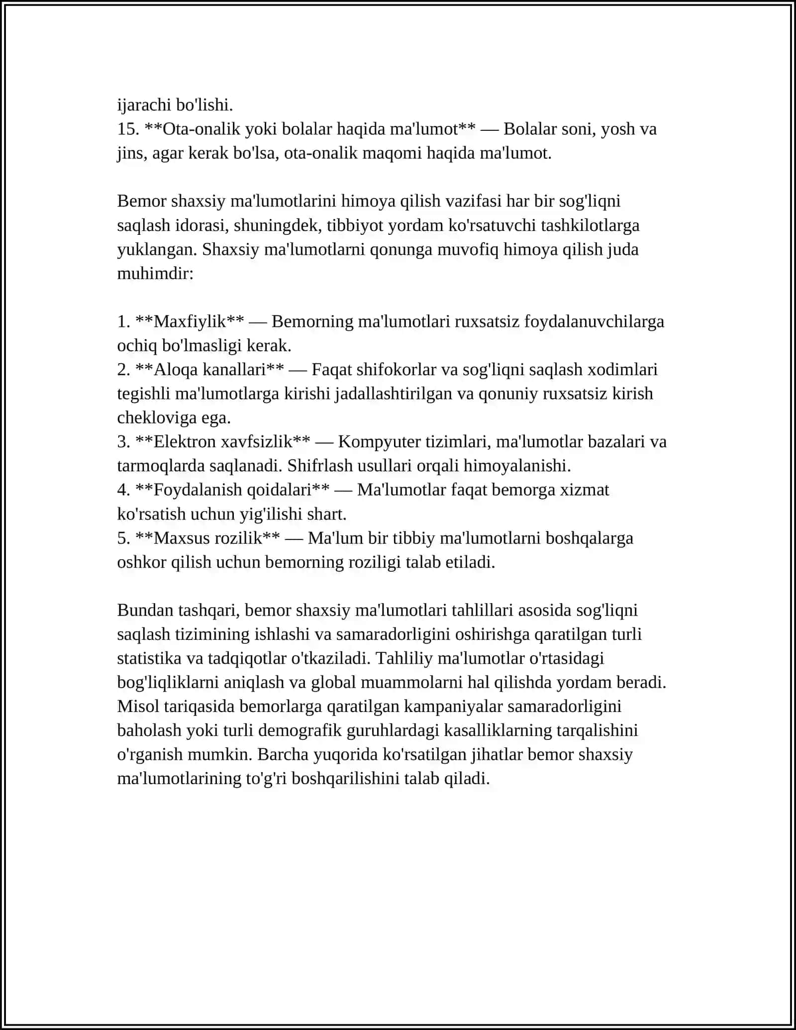 BEMOR KASALLIK TARIXINI TITUL VAROQINI TOʻLDIRISH 4