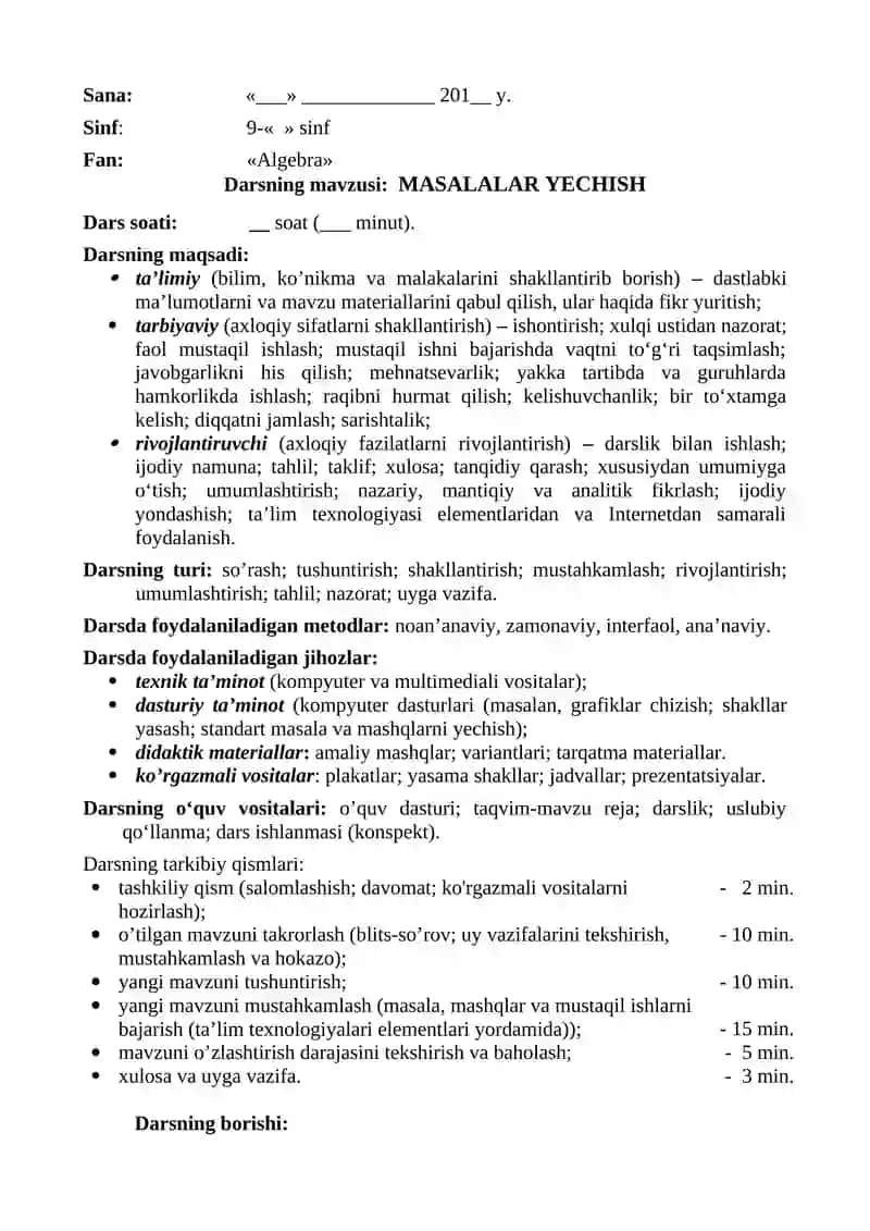 9-sinf algebra konspekt 4-chorak 4